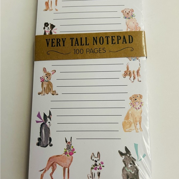 New Dog Notepad "Notes" Very Tall Notepad 100 Pages Magnet Eccolo - Picture 10 of 16